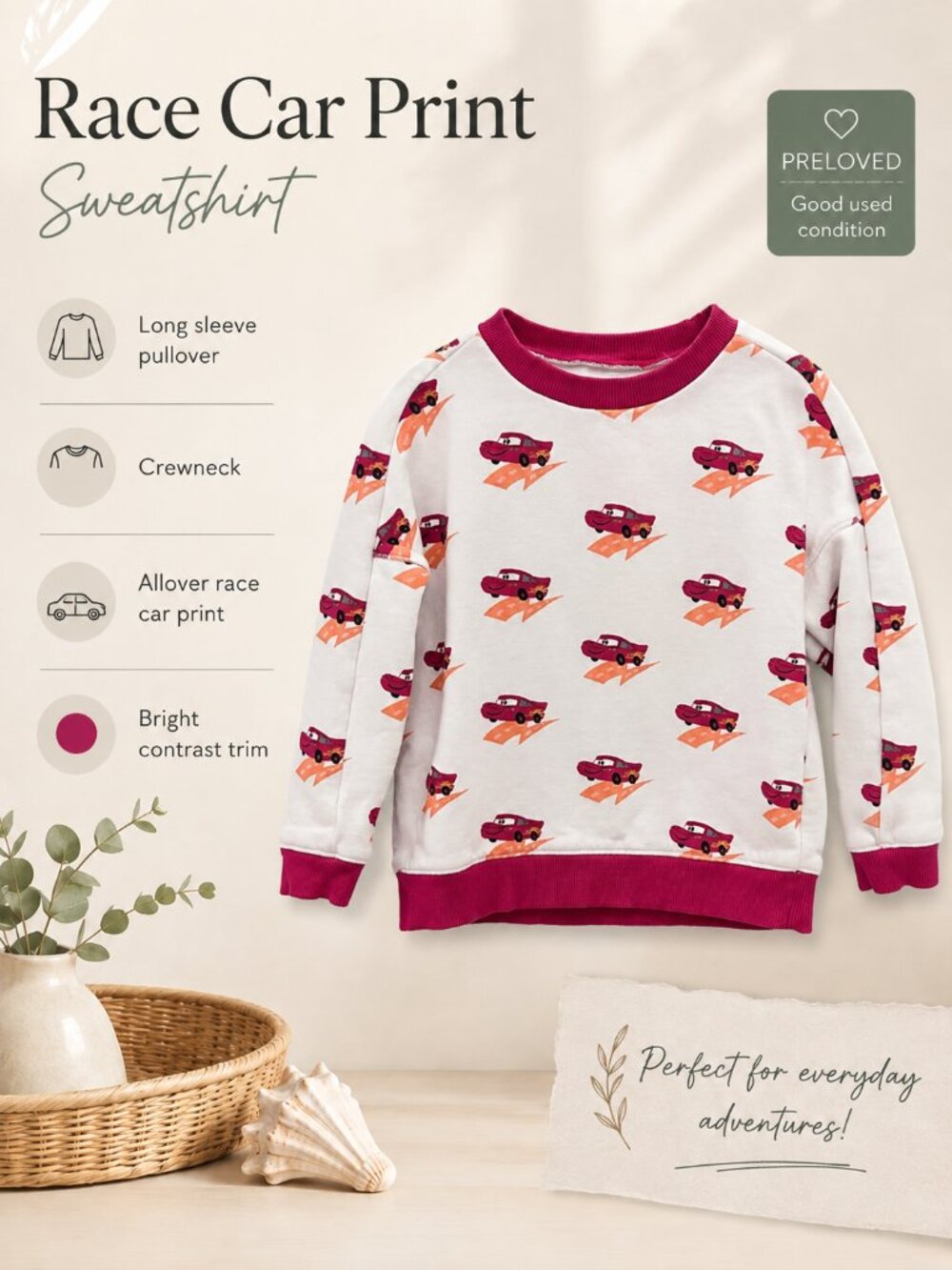 Monica & Andy Lightning McQueen Sweatshirt